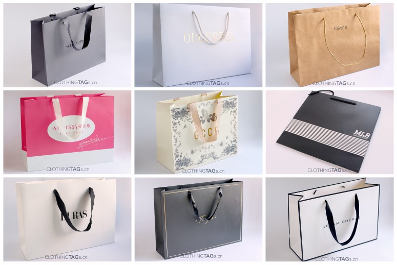 Colored Paper Bags Printed Your Brand Logo Website - China