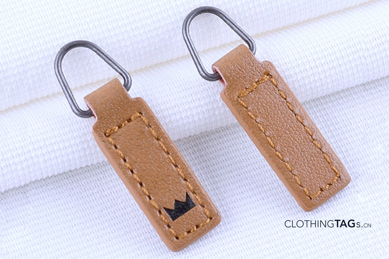 Cool Fancy Custom Leather Zipper Puller Zipper Slider for Garment