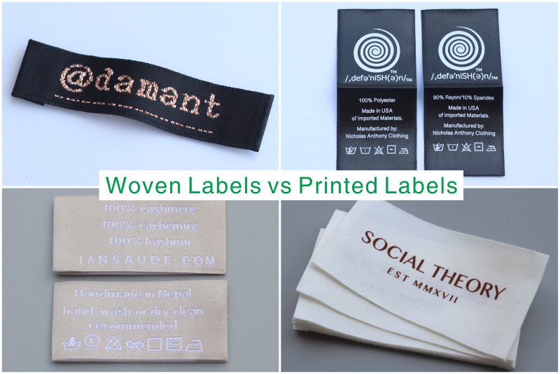 What's the difference between a woven label and a printed clothing